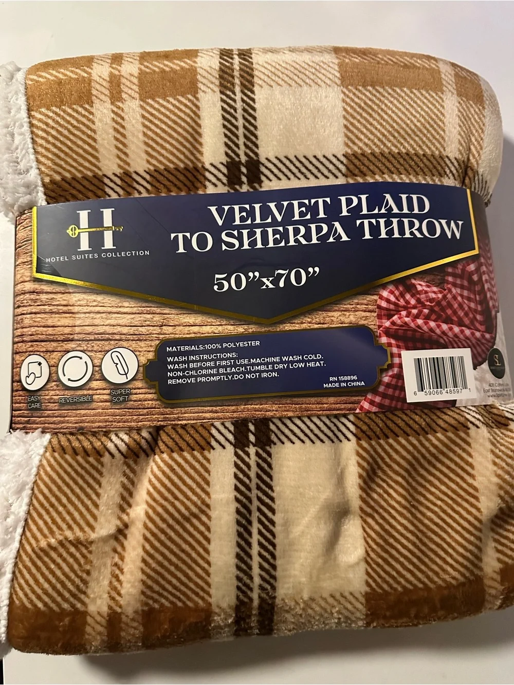 Hotel Collection reversible velvet